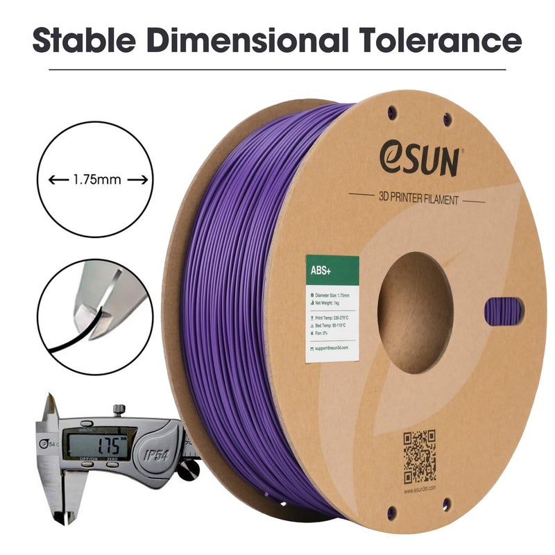 eSUN ABS+ Filament 1.75mm, 3D Printer Filament ABS Plus, Dimensional Accuracy +/- 0.05mm, 1KG Spool (2.2 LBS) 3D Printing Filament for 3D Printers, Purple - Image 5
